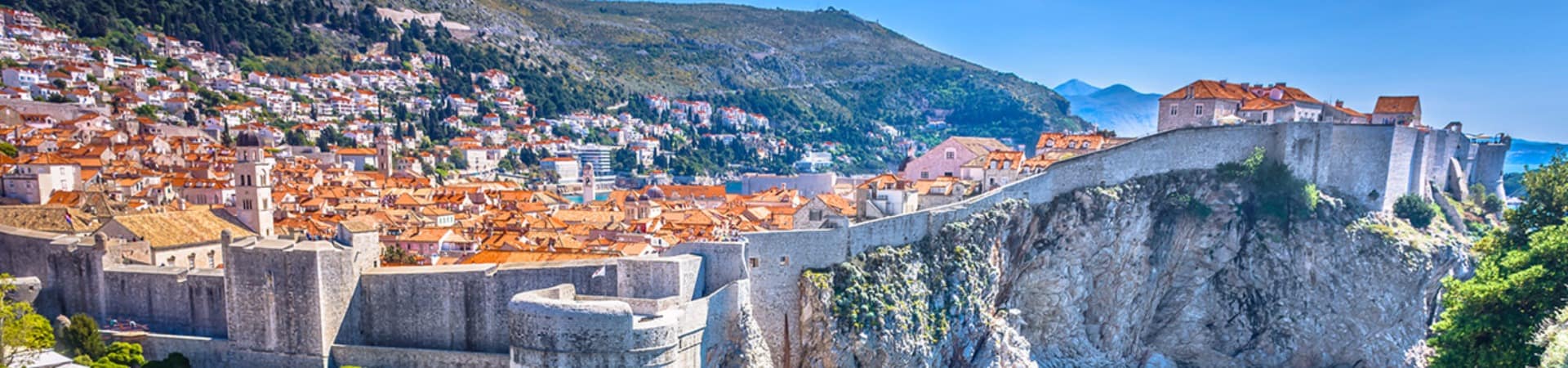 Vista aérea da cidade antiga de Dubrovnik